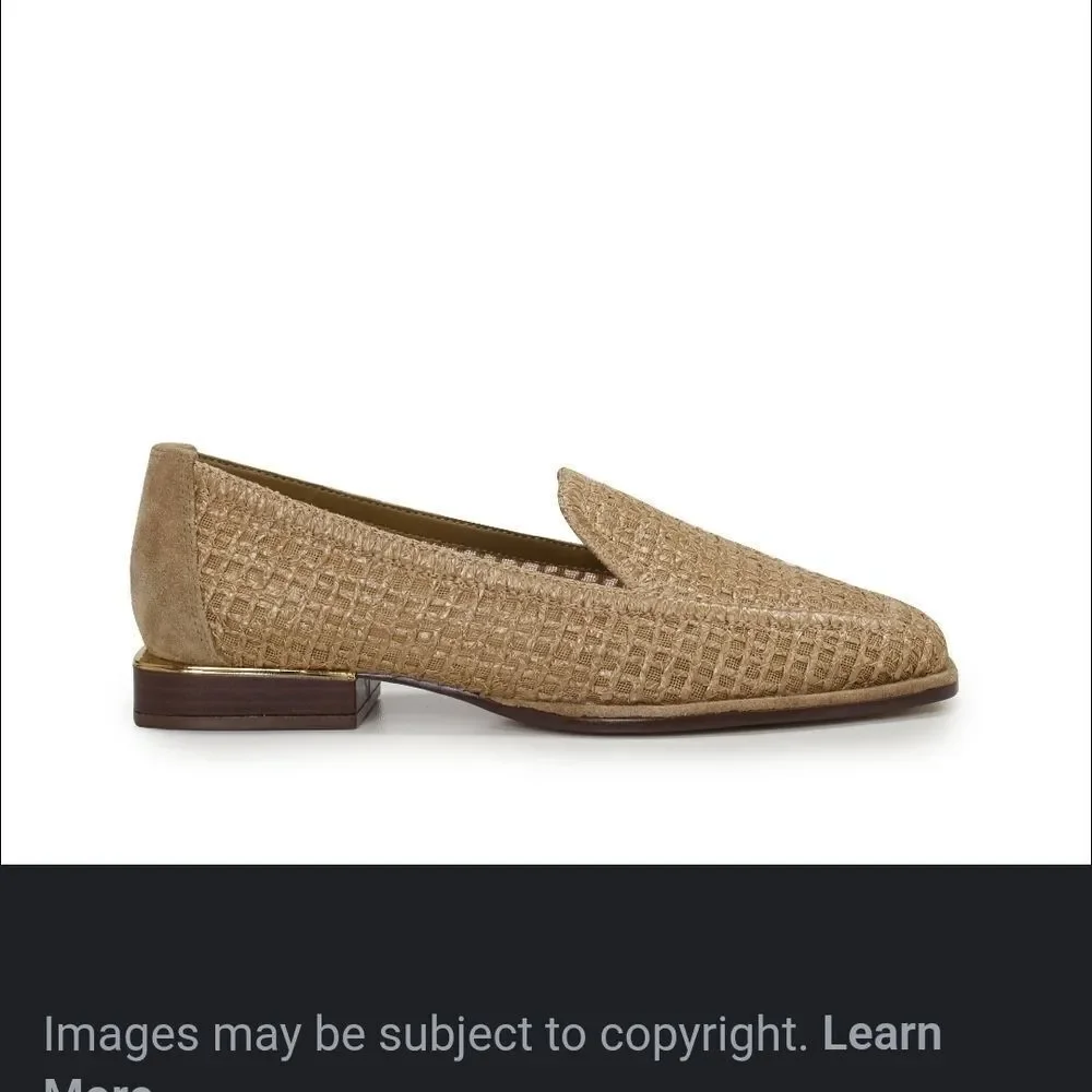 Vince Camuto Woven Tan Slip-On Loafers